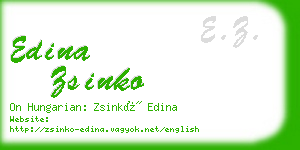 edina zsinko business card